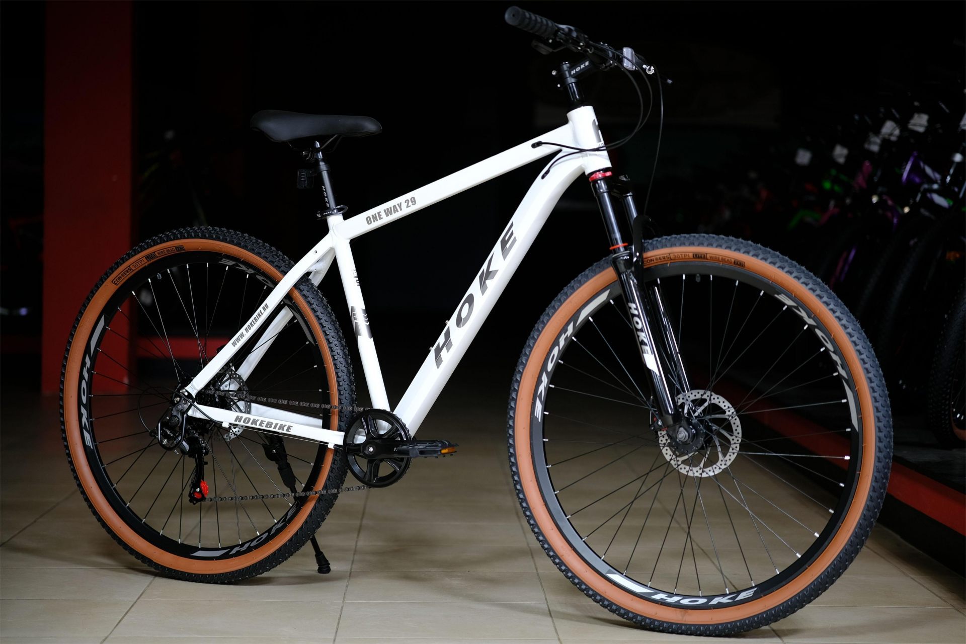 Велосипед HOKE ONE WAY 29 белый-серый 19